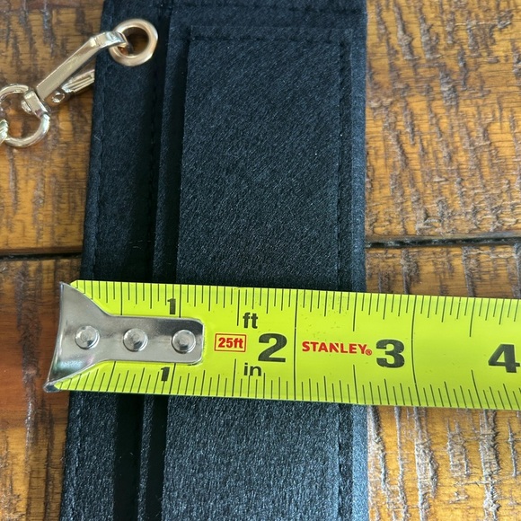 Gray Felt Wallet Insert with Gold Accents and Pocket Organizer - Picture 9 of 9